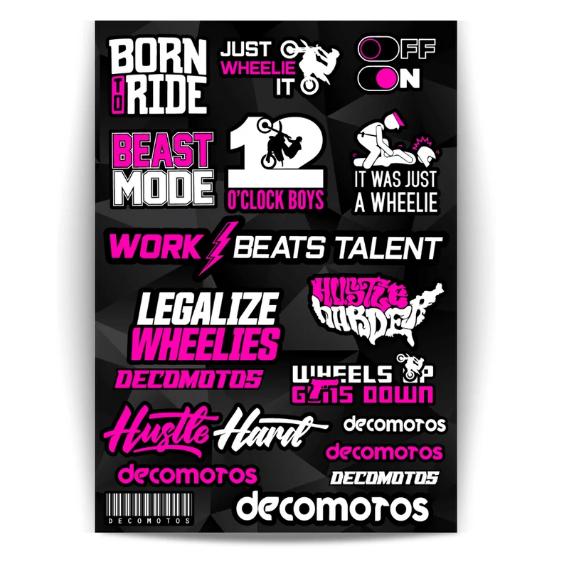 Planches de Stickers - Wheelie Crew - Format A4