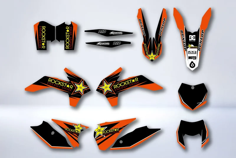 Kit Déco KTM EXC EXC-F SX SX-F 2013-2016 - ORANGE ROCKSTAR
