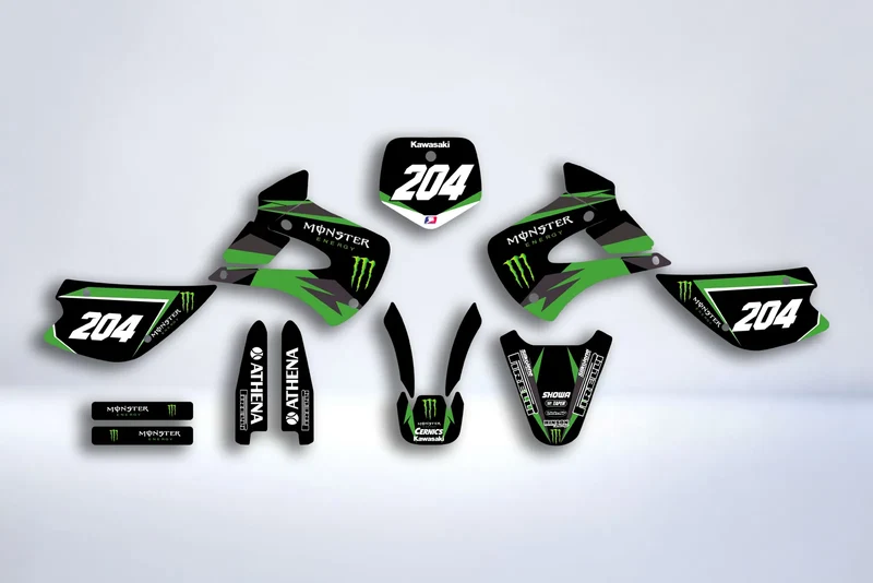 Kit Deco KAWASAKI KX 85-100 1998-2013 - GREEN MONSTER