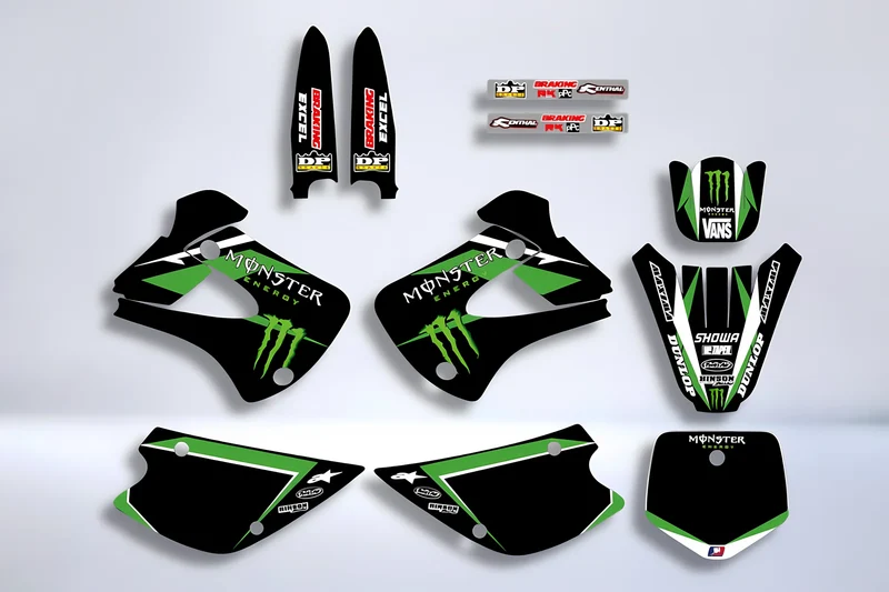 Kit Deco KAWASAKI KX 85-100 1998-2013 - GREEN MONSTER V3