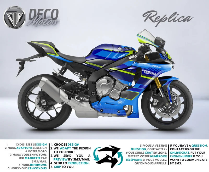 Replica - Kit Déco YAMAHA R Semi-Personnalisé