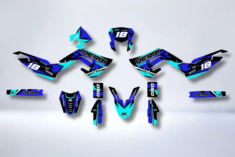 Kit Déco DERBI X-TREME / RACING 2018-2024 - BLUE