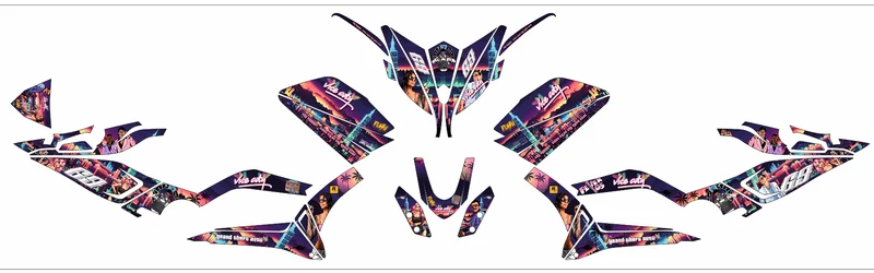 Kit Déco Yamaha TMAX 500 530 560 2012-2026 - VICE CITY