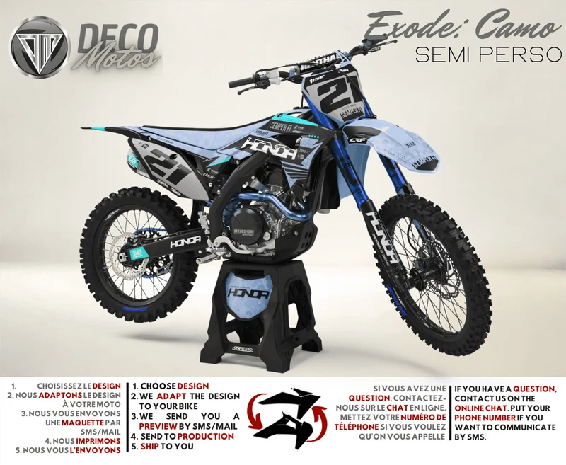 Kit Déco HONDA CRF 250 2022-2024 & CRF 450 2021-2024 - Camo