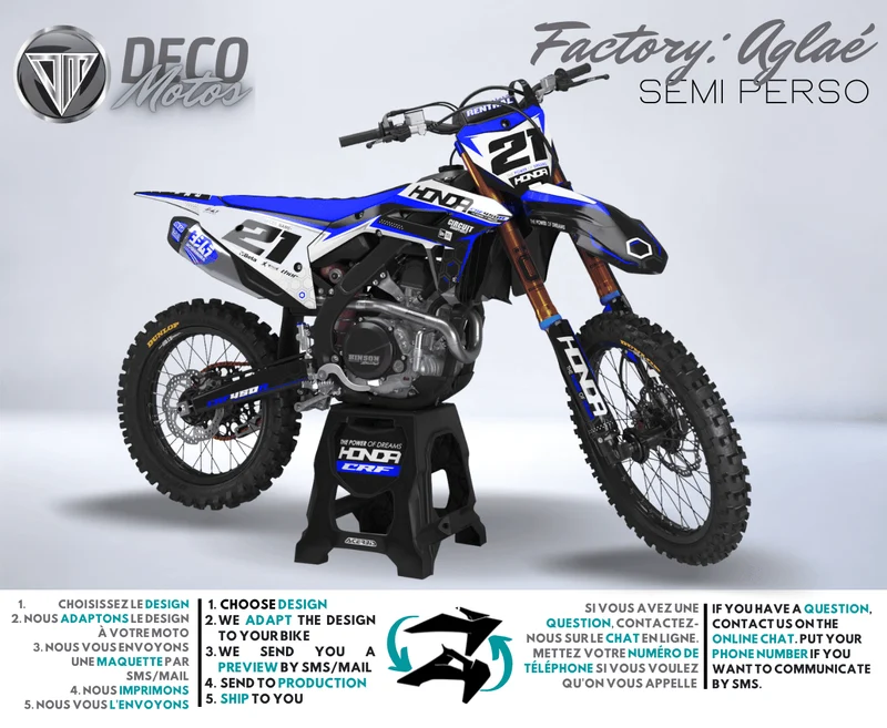 Kit Déco HONDA CRF 250 2022-2024 & CRF 450 2021-2024 - Aglaé