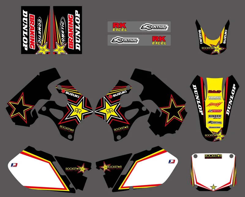 Kit Déco SUZUKI RM 125-250 1996-1998 - ROCKSTAR #2