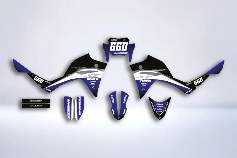 Kit déco YAMAHA YZ/YZF/WR/WRF/TTR/DTR/DTX/XT 660 - Aura Black