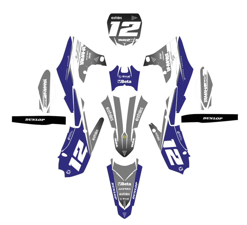Kit déco YAMAHA YZ/YZF/WR/WRF/TTR/DTR/DTX/XT 660 - Aura Grey