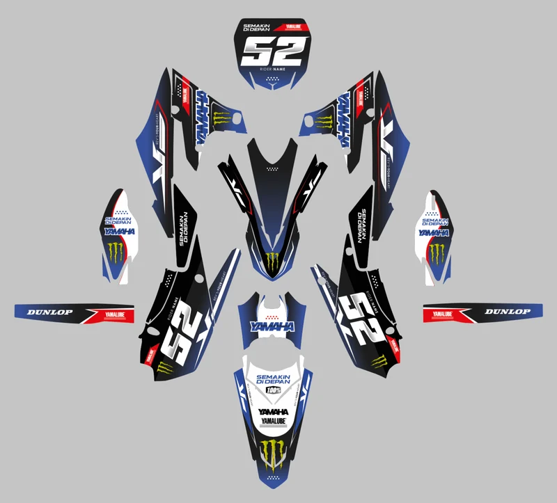 Racing Team - Kit déco YAMAHA YZ/YZF/WR/WRF/TTR/DTR/DTX/XT 660