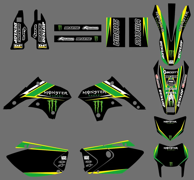 Kit Déco MONSTER #3 - KAWASAKI KLX 450 2008-2018