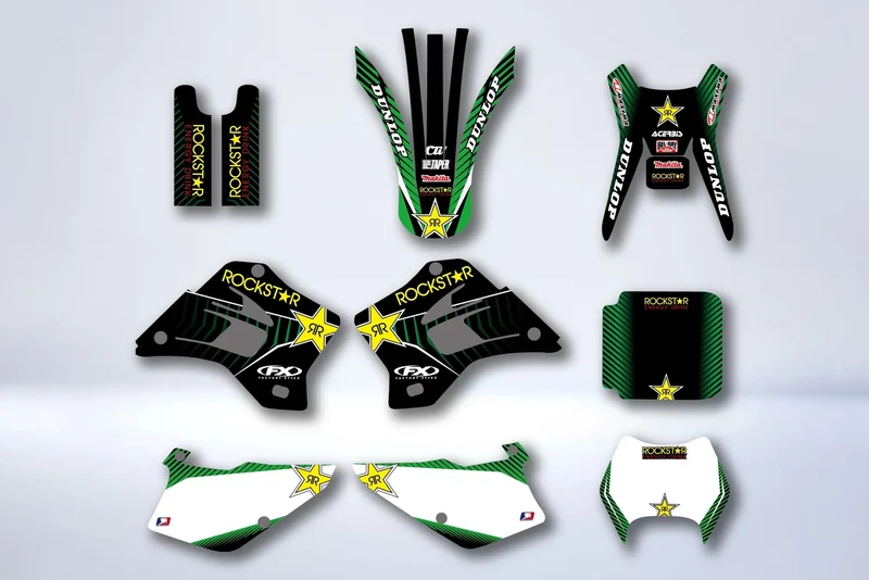 Kit déco KAWASAKI KDX 200-220 1995-2005 - ROCKSTAR