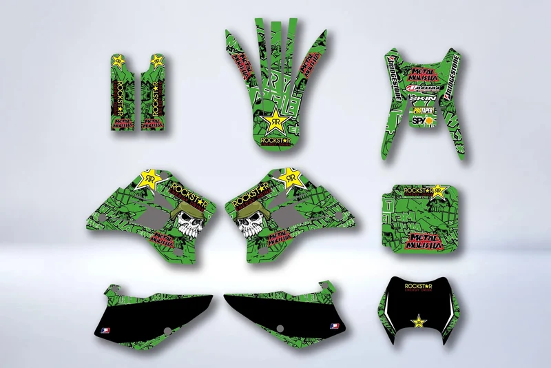 Kit déco KAWASAKI KDX 200-220 1995-2005 - ROCKSTAR