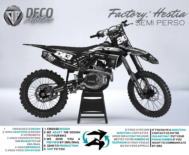 Kit Déco HONDA CRF 250 2022-2024 & CRF 450 2021-2024 - Hestia