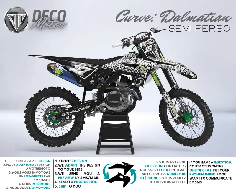 Kit Déco HONDA CRF 250 2022-2024 & CRF 450 2021-2024 - Dalmatian