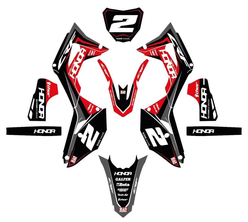 Kit Déco HONDA CRF 250 2022-2024 & CRF 450 2021-2024 - Zeus v3