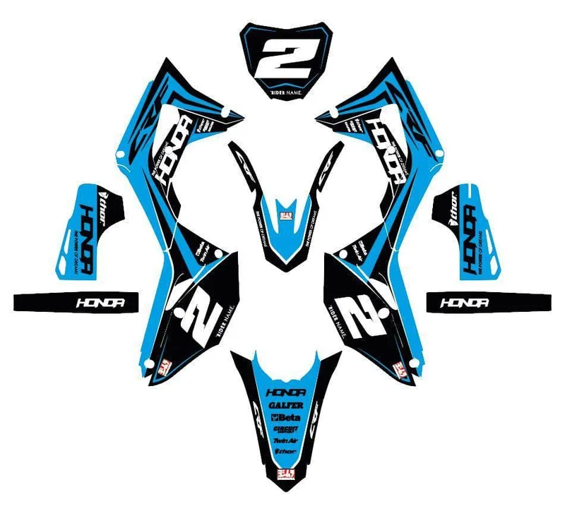 Kit Déco HONDA CRF 250 2022-2024 & CRF 450 2021-2024 - Zeus v2