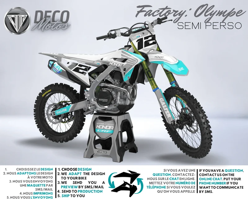Kit Déco HONDA CRF 250 2022-2024 & CRF 450 2021-2024 - Olympe