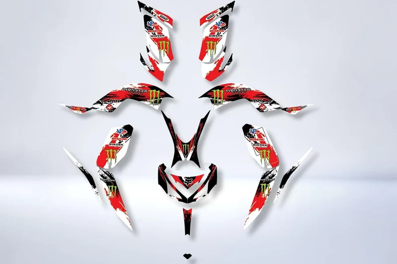 Kit déco Yamaha YFM 700 RAPTOR 2013-2025 - RED MONSTER