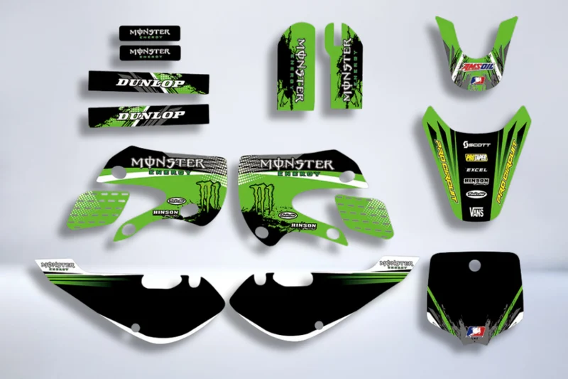 Kit Déco KAWASAKI KX 65 (2000-2013) KLX 110 (2000-2009) - MONSTER V2