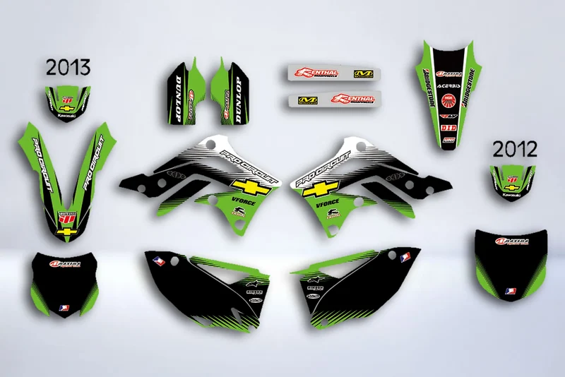 Kit Déco KAWASAKI KXF 450 2012-2013 - PRO CIRCUIT