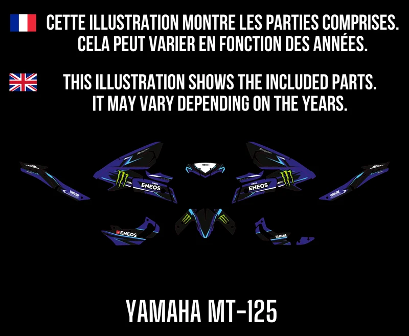 Kit Déco Yamaha MT 125 100% personnalisé