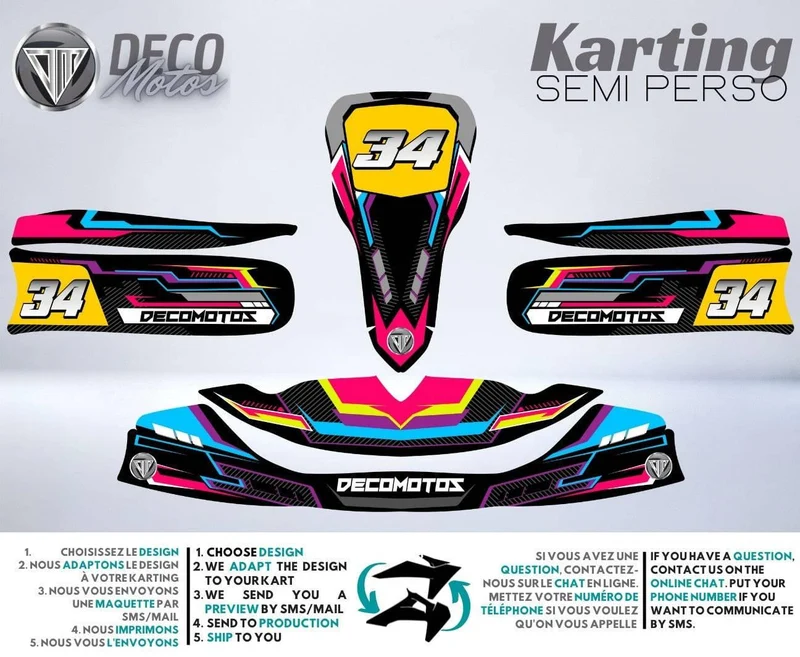 Kit déco Karting TonyKart / Birel / Zanardi / Italcorse (tous les modèles)
