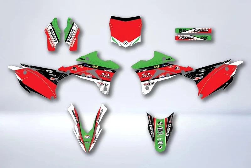 Kit Déco KAWASAKI KX 85-100 2014-2021 - GREEN RED