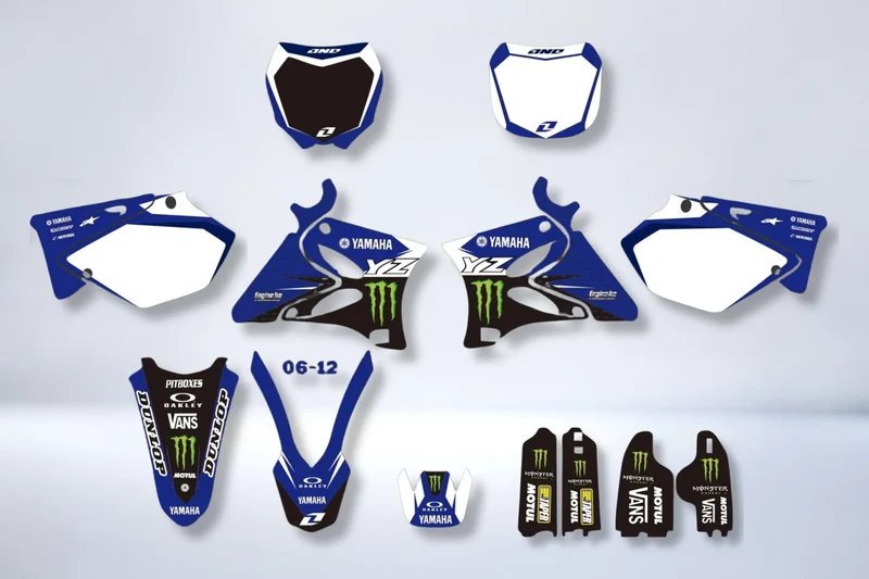 Kit déco YAMAHA YZ 125-250 2002-2014 - BLUE MONSTER