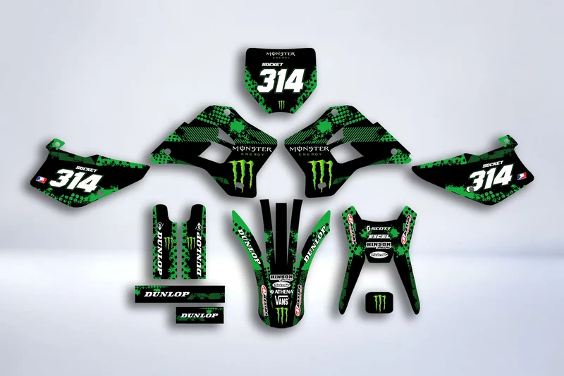 Kit déco KAWASAKI KDX 200-220 1995-2005 - MONSTER V4