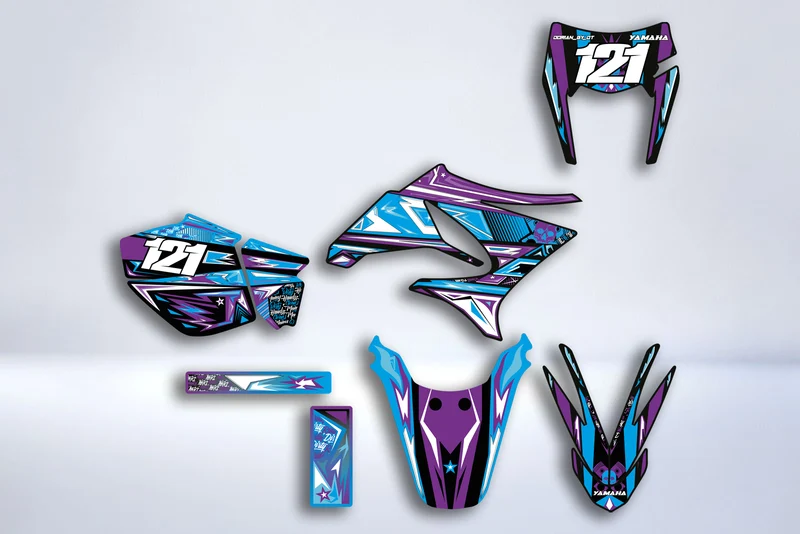 Kit Déco Yamaha DT 50 2003-2020 - TURQUOISE PURPLE