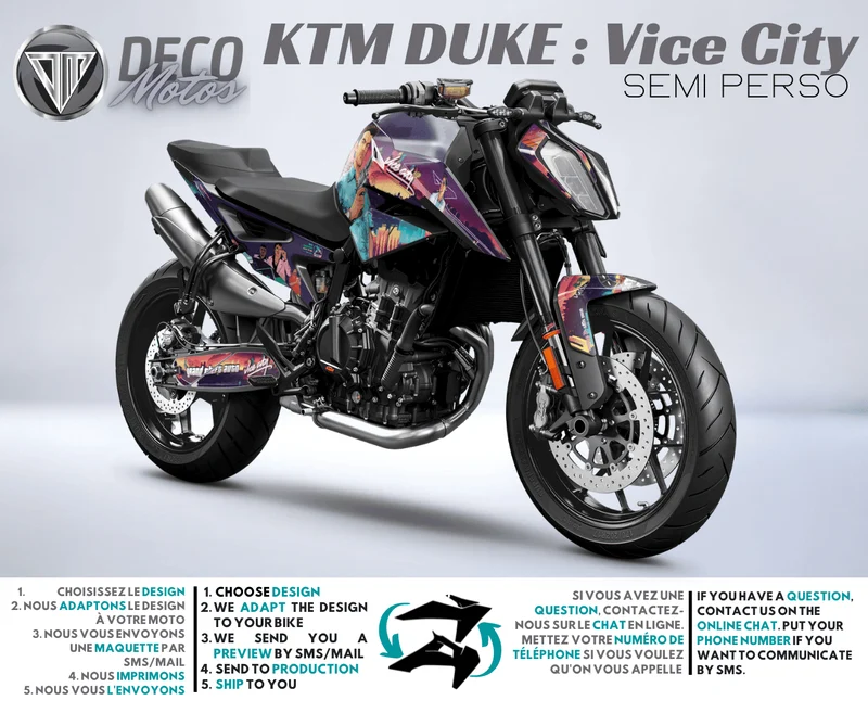 Vice City - Kit Déco KTM DUKE Semi-Personnalisé