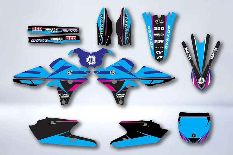 Kit Déco YAMAHA YZF 250-450 2014-2017 - TURQUOISE