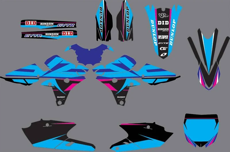 Kit Déco YAMAHA YZF 250-450 2014-2017 - TURQUOISE