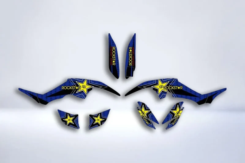 Kit déco Yamaha YFM 350 Raptor - BLUE ROCKSTAR