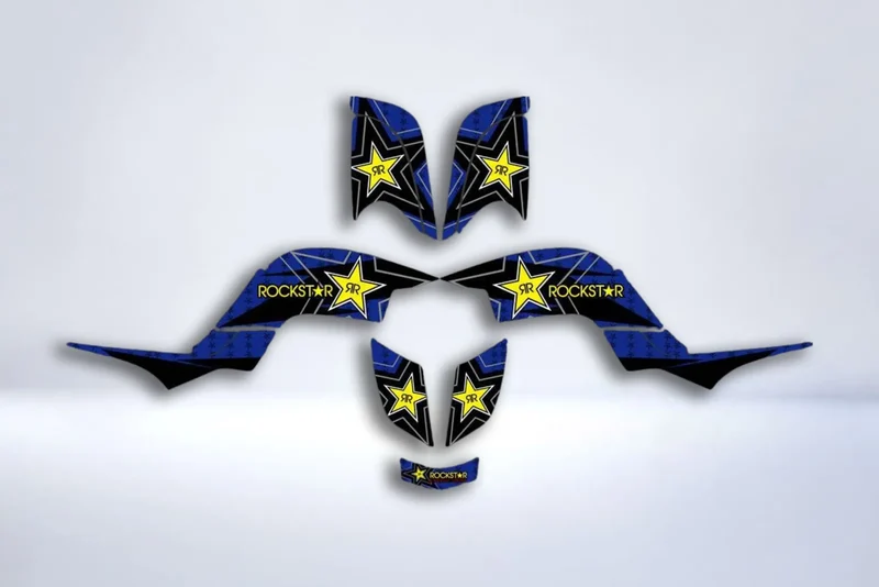 Kit déco Yamaha YFM 660 RAPTOR - ROCKSTAR BLUE