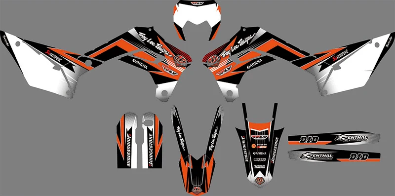 Kit déco Sherco SE SEF 2017-2024 - TROY LEE ORANGE