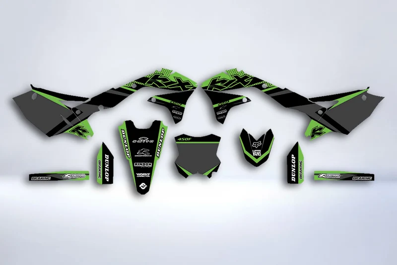 Kit Deco KAWASAKI KXF 450 2016-2018 - GREEN FACTORY