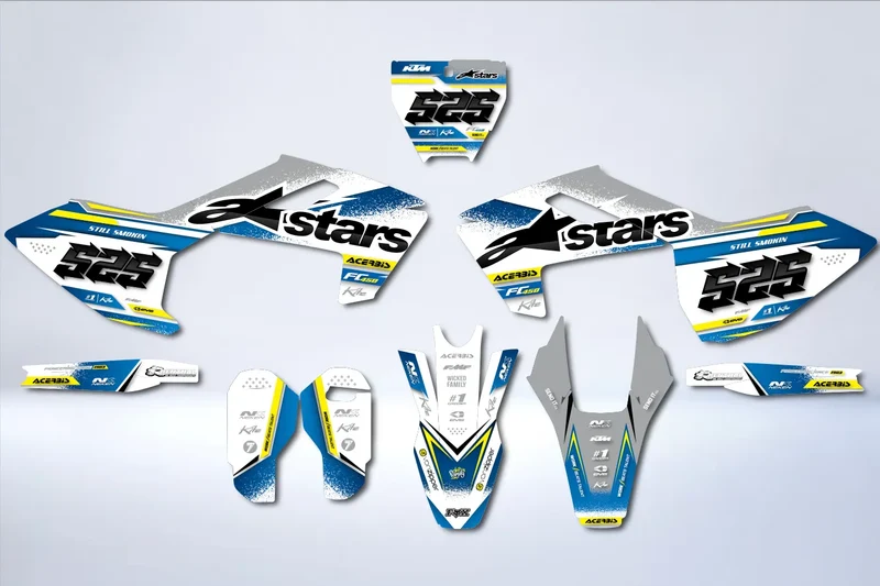 Kit déco HUSQVARNA TE/TC/FE/FC/FX/SMS/WR/CR - Alpinestar