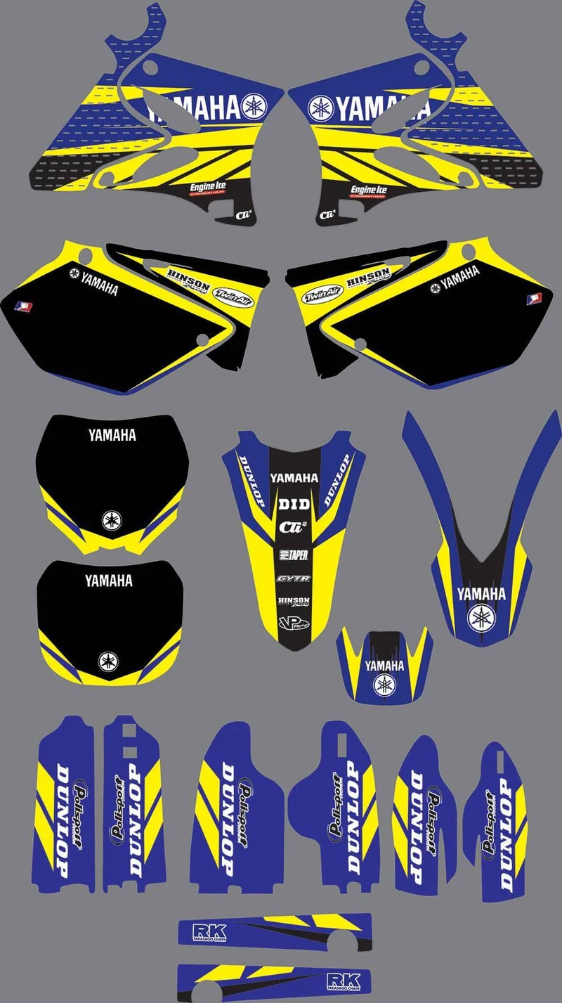 Kit déco YAMAHA YZ 125-250 2002-2014 - BLUE YELLOW