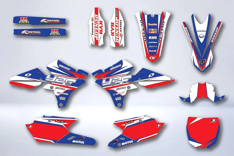 Kit Déco YAMAHA YZF 250-450 2014-2017 - BLUE RED