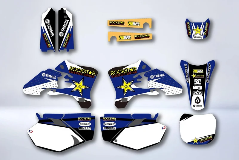Kit Déco YAMAHA YZF 250-450 2003-2005 - ROCKSTAR BLUE
