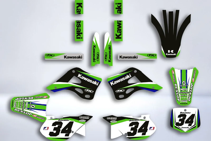 Kit déco KAWASAKI KX 125-250 1999-2002 - ORIGINE