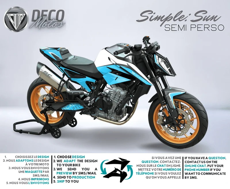 Sun - Kit Déco KTM DUKE Semi-Personnalisé
