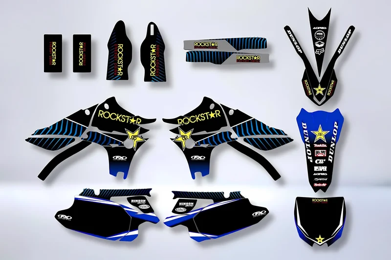 Kit Déco YAMAHA YZF 450 2010-2013 - ROCKSTAR BLUE