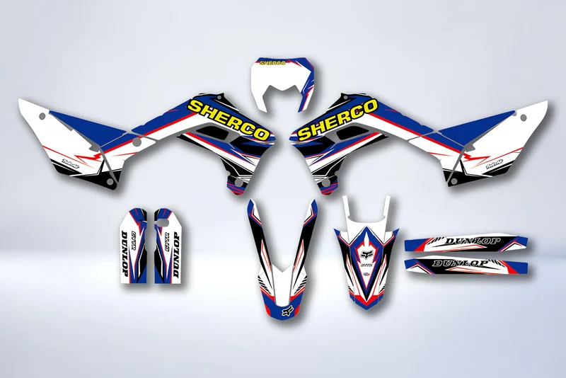 Kit déco Sherco SE SEF 2017-2024 - BLUE RED YELLOW