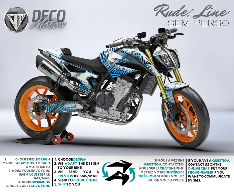 Line - Kit Déco KTM DUKE Semi-Personnalisé