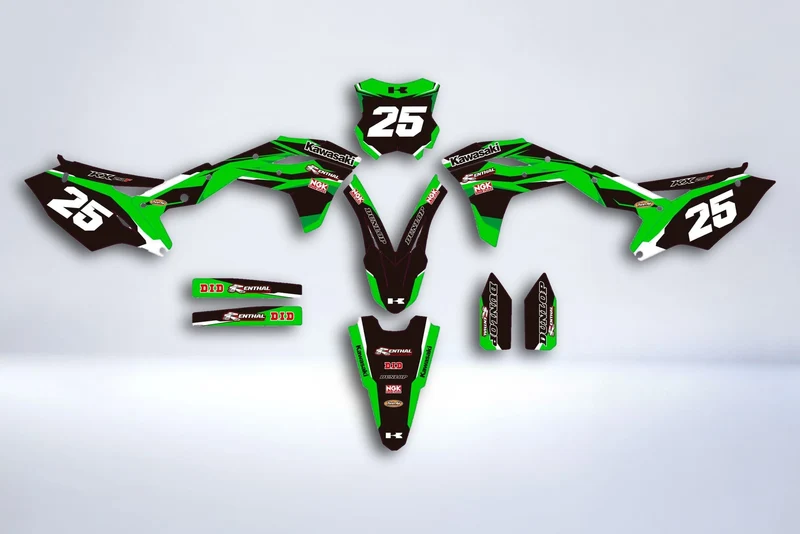 Kit déco KAWASAKI KXF 250 2017-2020 - FULL GREEN