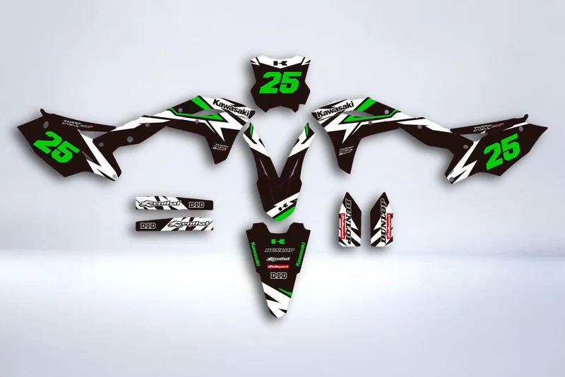 Kit déco KAWASAKI KXF 250 2017-2020 - WHITE GREEN