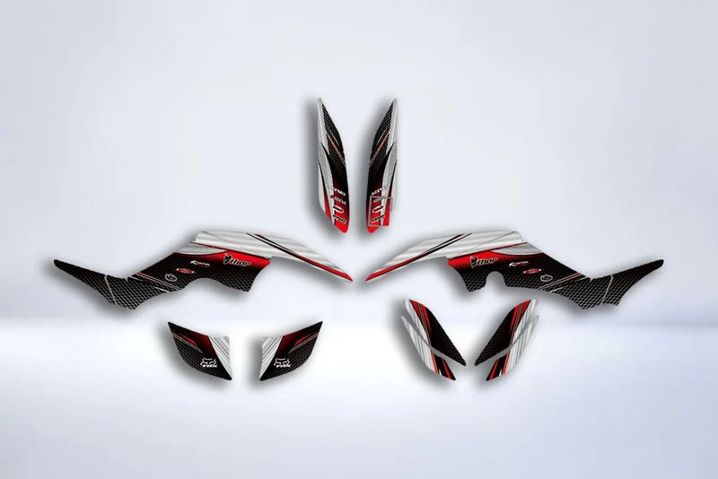 Kit déco Yamaha YFM 350 Raptor - GREY RED