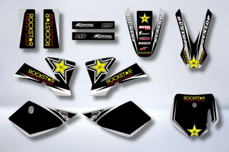 Kit déco KTM SX 50 2002-2008 - ROCKSTAR WHITE